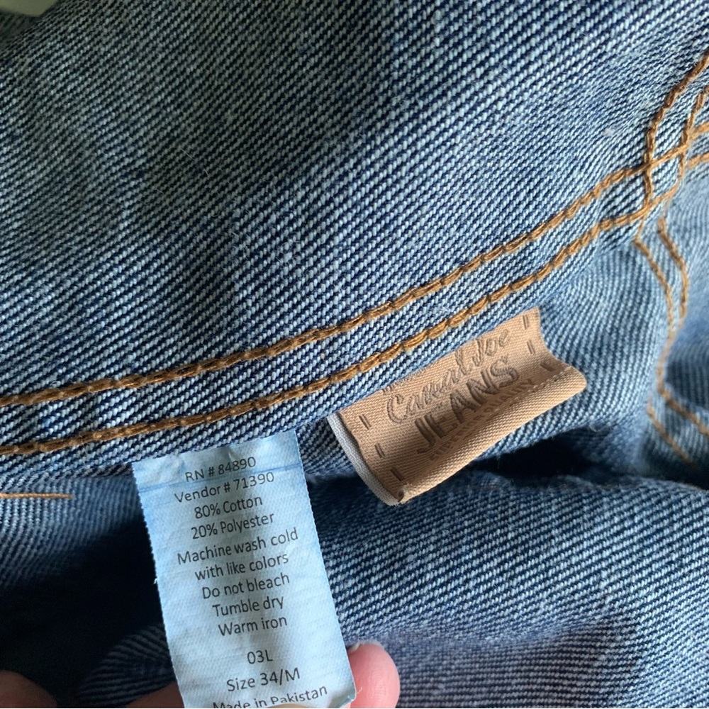 2 Pair HABAND CASUAL JOE JEANS Dark Blue Denim Elasticized Waist Like New 34 M - Picture 14 of 14